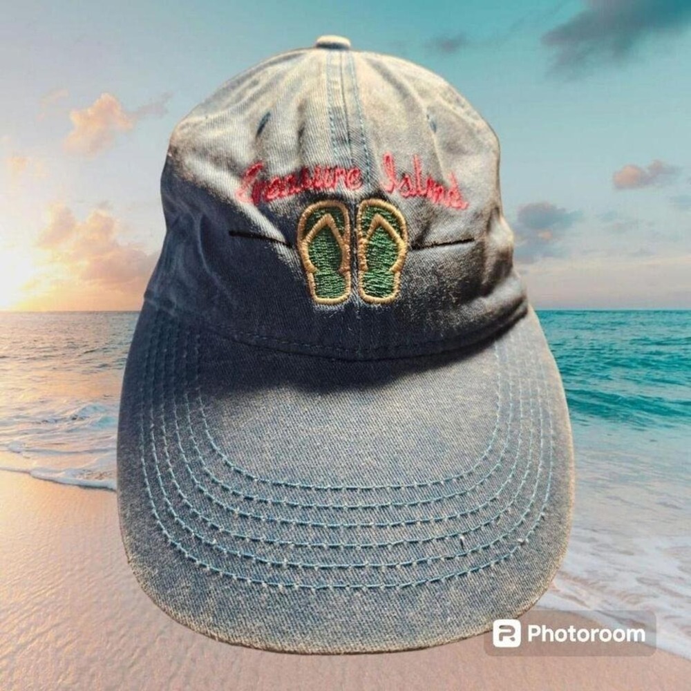 Women's Velcro Hat Treasure Island Size OSFA Blue